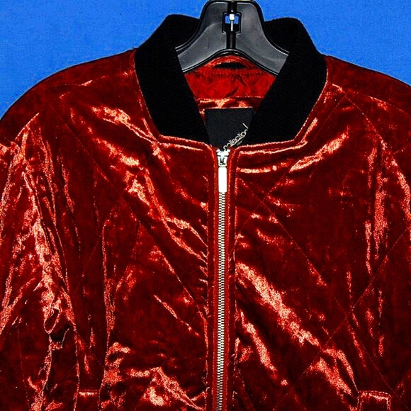 Collection B New York Velvet Bomber Jacket S - Picture 2 of 6